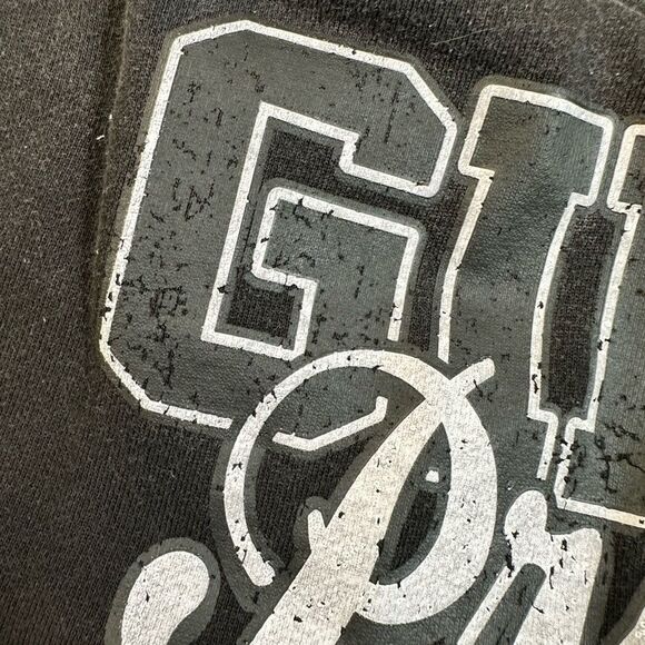 NWT GFTD LA Women’s Black Sweatpants Raw Hem Graphic on Rear - Size Small - Picture 10 of 13